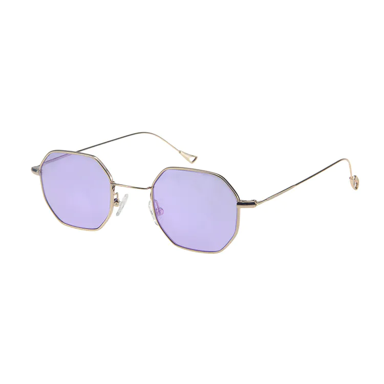 Light Weight Colorful Metal Square Sunglasses