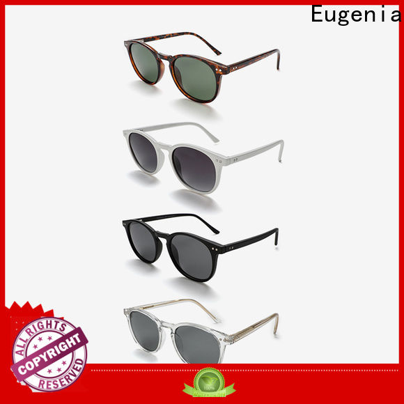 Eugenia stainless steel round circle eyeglasses free sample large capacity