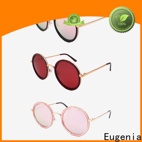 Eugenia one-stop clear round sunglasses customized best factory price