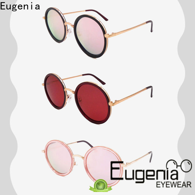 Eugenia one-stop custom round sunglasses customized large capacity