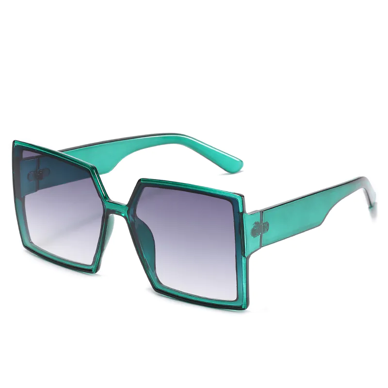 EUGENIA 2021 Fashion UV400 Custom Logo Square Big Frame Black Shades Luxury Brand Sun Glasses Oversized River Sunglasses