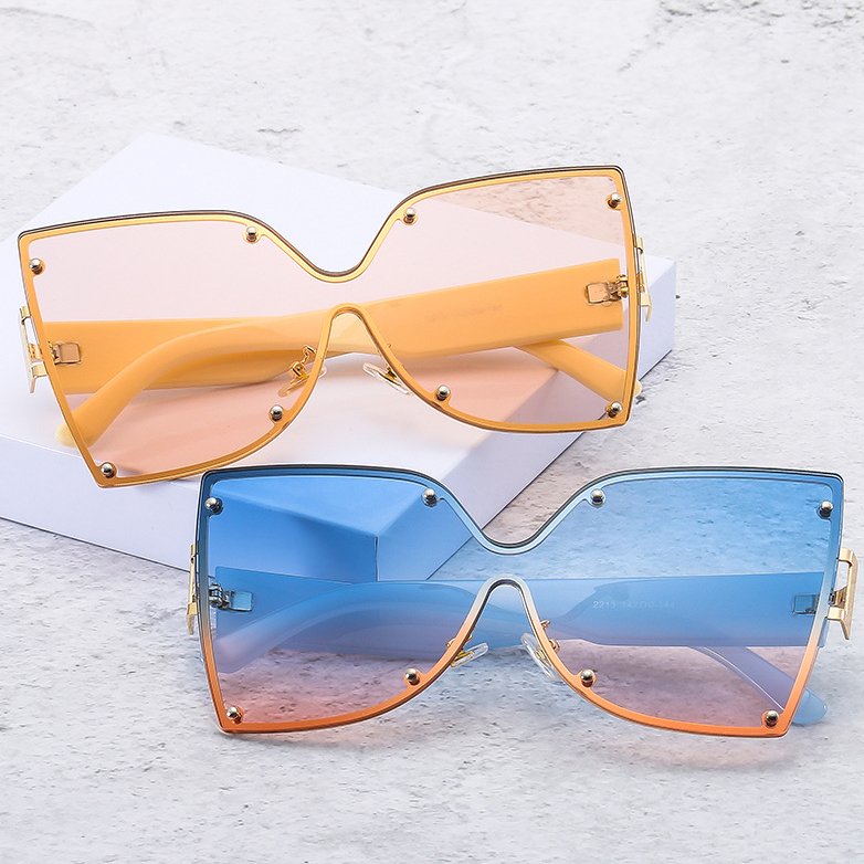 EUGENIA-gafas de sol de lujo para mujer, anteojos de sol femeninos de estilo mariposa, de gran tamaño, de Metal, 2021