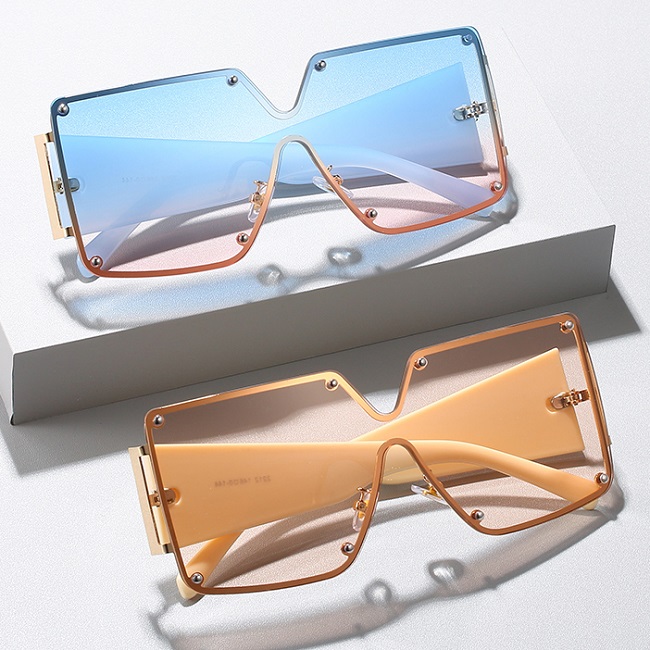 EUGENIA-gafas de sol de gran tamaño para mujer, lentes de sol cuadradas de alta calidad con logotipo personalizado, lentes de una pieza con montura grande, gran oferta, 2021