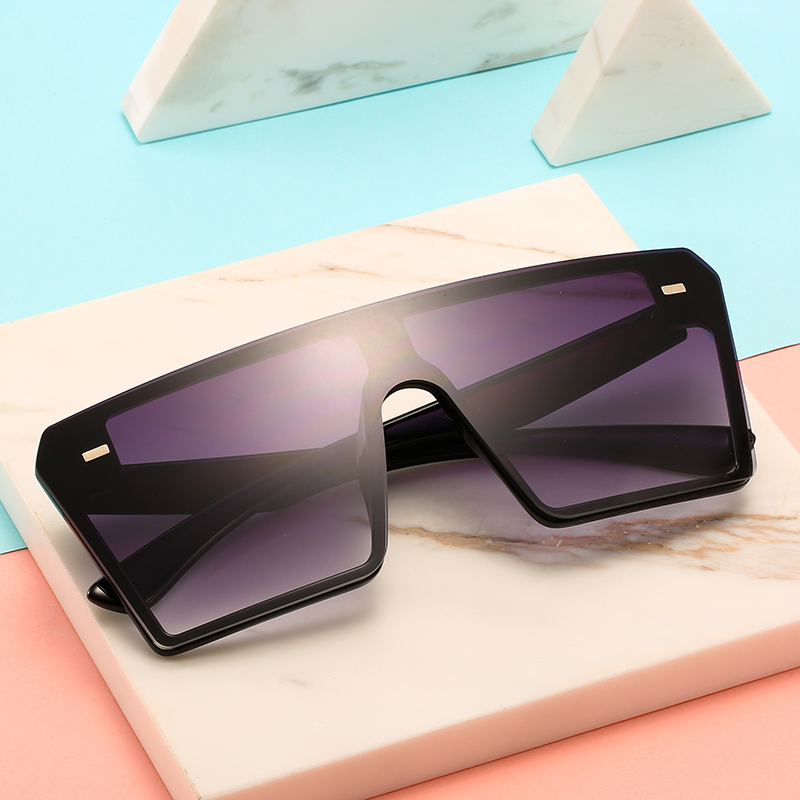 EUGENIA-gafas de sol planas para mujer, lentes de una pieza Vintage, superventas, cuadradas, de gran tamaño, alta calidad, 2021