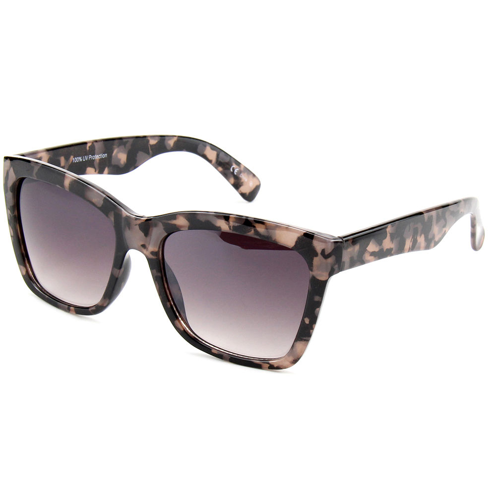 Polarized Fashion Acetate Cat Eye Square Luxury Black Sunglasses for Women