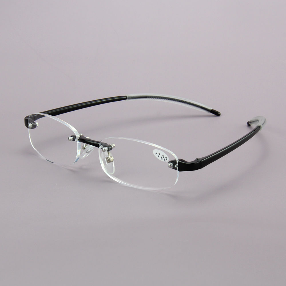 EUGENIA 2021 Hot Selling Adult Frameless TR90 Frame New Design Clear Rimless Reading Glasses
