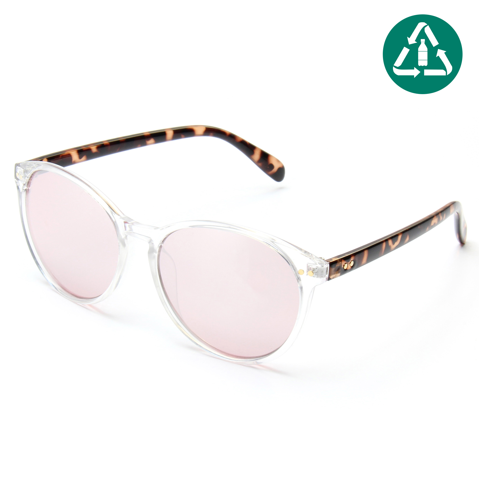 EUGENIA Popular Fashion Manufacturers Wholesale 100% RPCTG Round Recycled Sunglasses