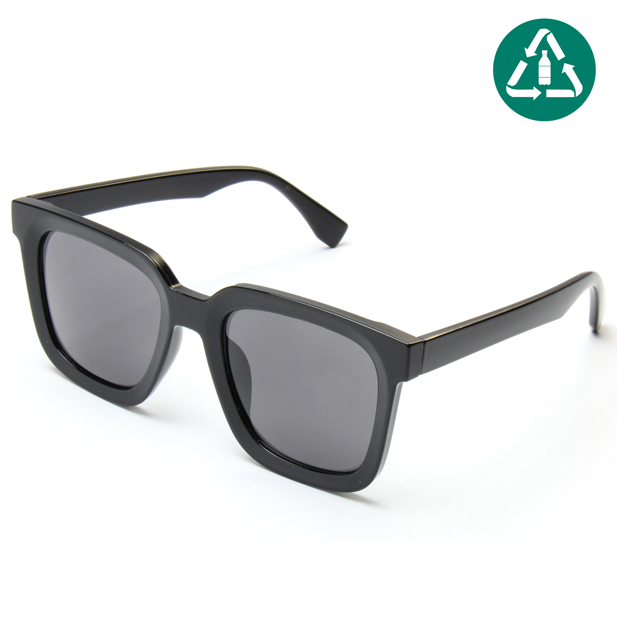 EUGENIA 2021 Square Frames Black Lens Fashion 100% RPCTG Recycled Sunglasses
