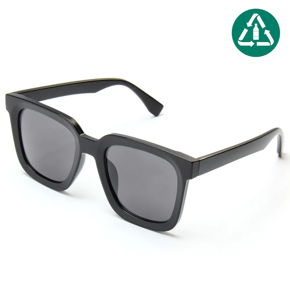 EUGENIA 2021 Square Frames Black Lens Fashion 100% RPCTG Recycled Sunglasses