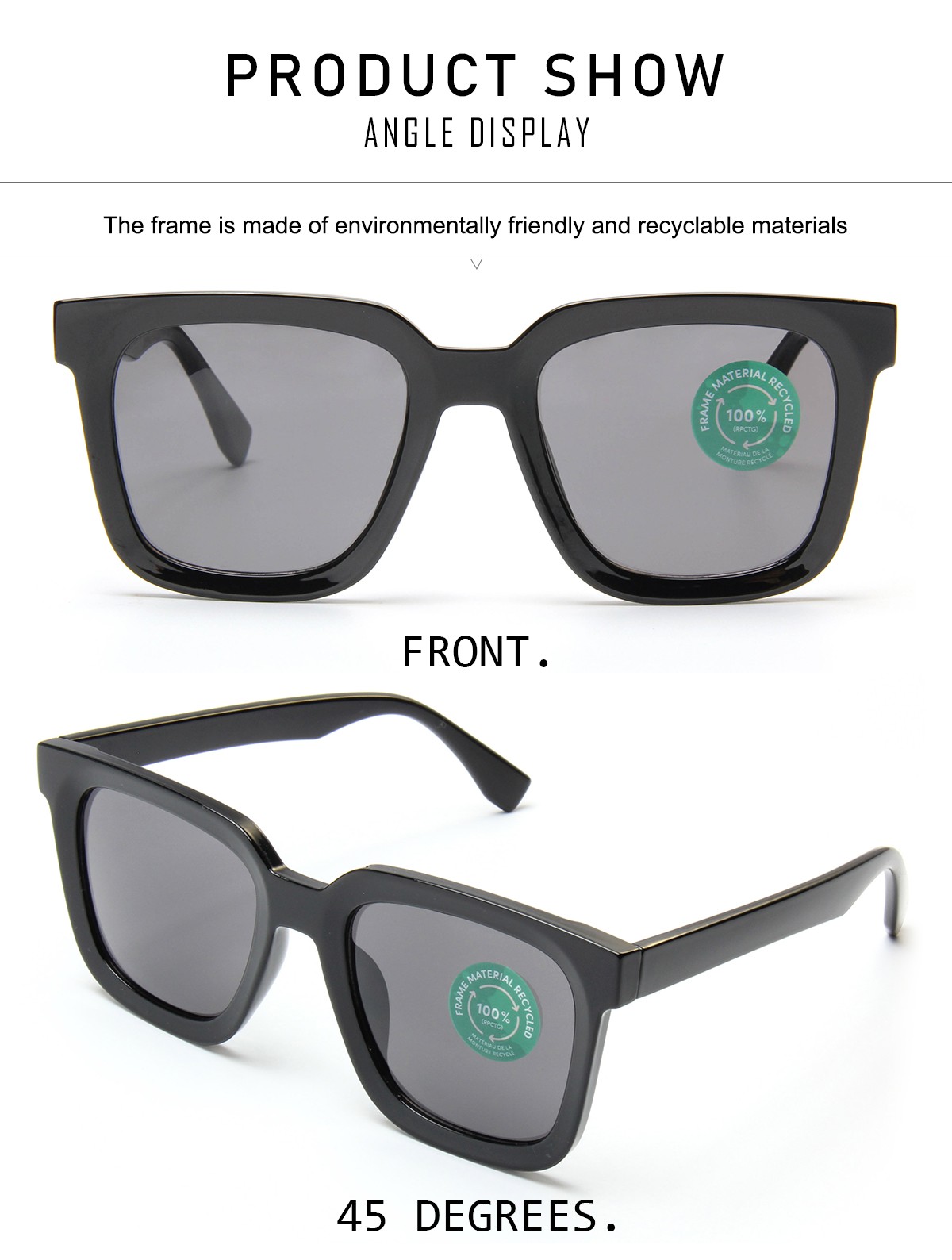 Eugenia free sample recycled sunglasses wholesale vendor for Decoration-2