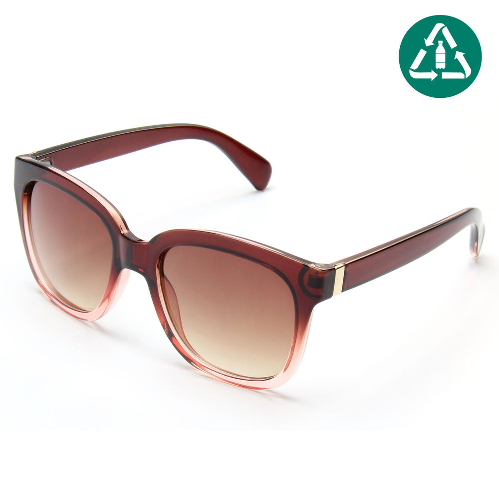 EUGENIA 2021 OEM Logo Fashionable Vintage Sun Glasses Recycled PC Frame Big Frames Sunglasses