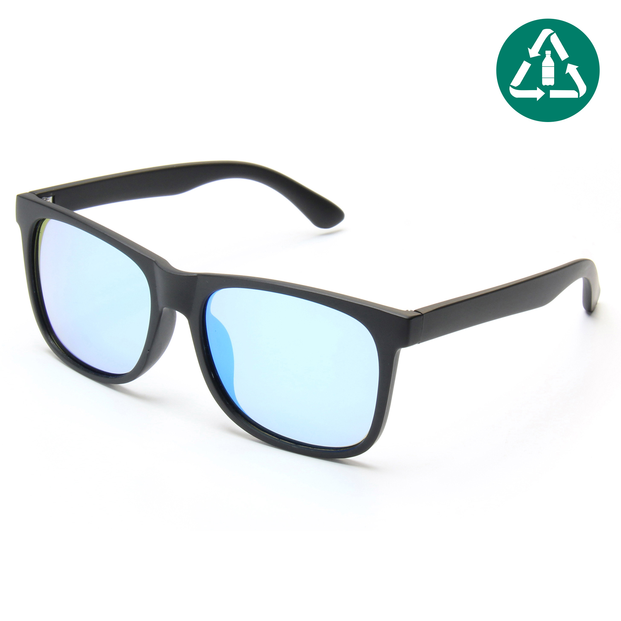 EUGENIA Gafas de sol cuadradas con montura grande de moda recicladas, gafas de sol UV400