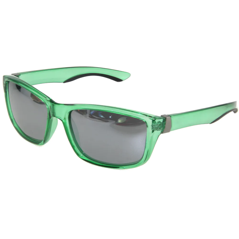 EUGENIA New Green Design Plastic Frame Material Uv400 Polarized Custom Logo Sport Sunglasses