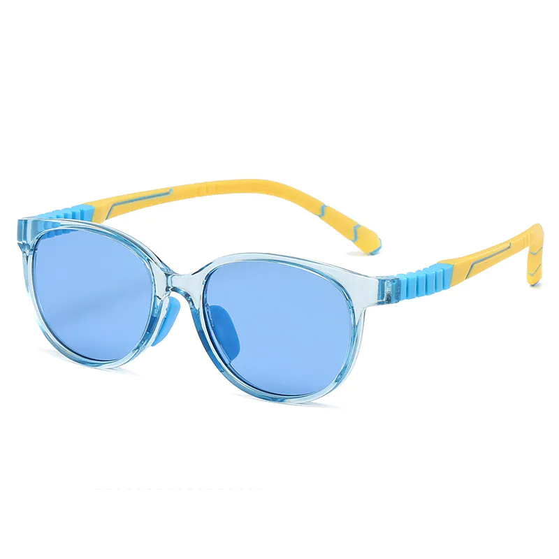 TR Frames New Fashion Kids Sunglasses Anti-ultraviolet Silicone Super Elastic Temple Sunglasses