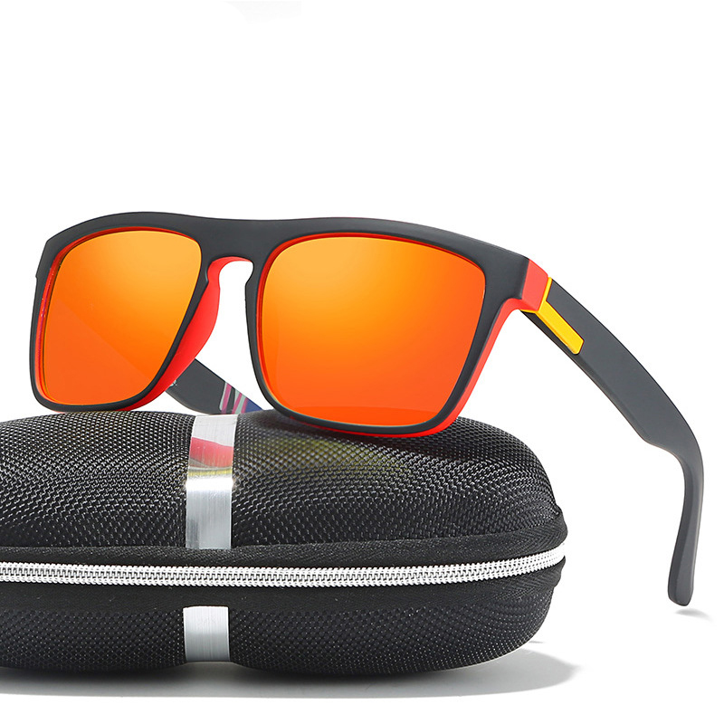 Nuevas gafas de sol polarizadas para hombres, gafas de sol deportivas de película colorida