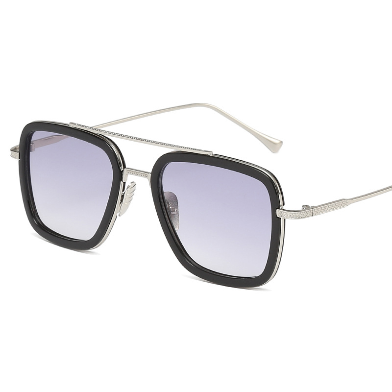 gafas de sol transfronterizas retro de caja para hombres y mujeres de moda