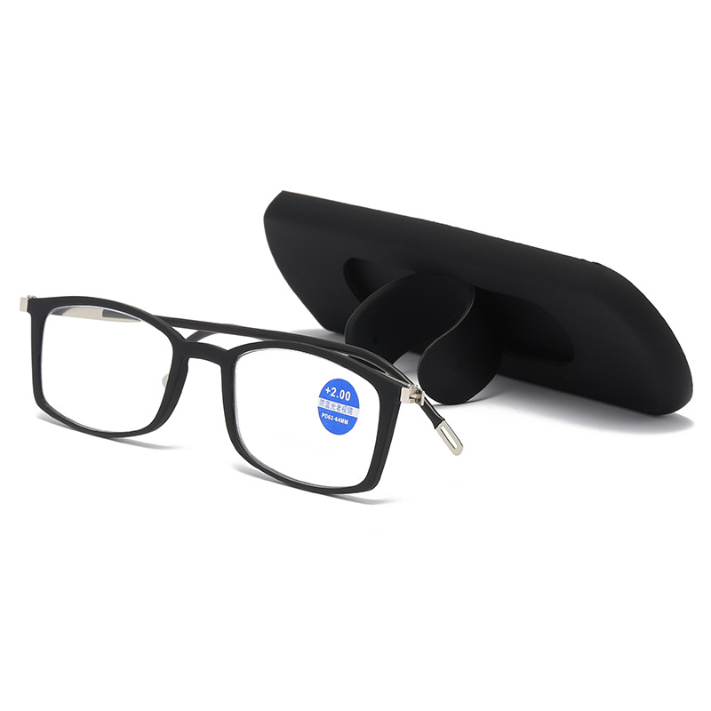 Soporte para teléfono móvil, gafas de lectura antiluz azul y rojo, gafas de lectura ligeras y finas para PC, color negro, fabricadas en China