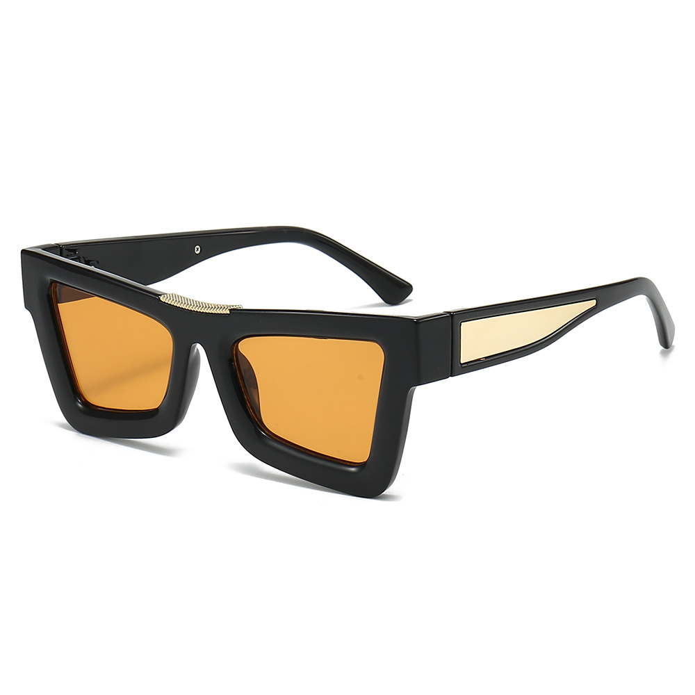 S27008 Gafas de sol personalizadas Gafas de sol de acetato con lentes personalizadas cuadradas gruesas hechas a mano de gran tamaño con ojo de gato