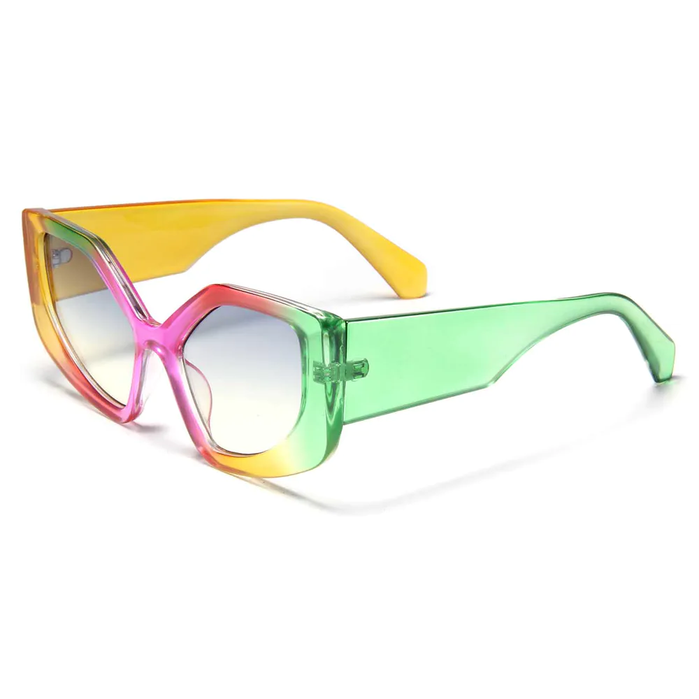 S27024 Custom Steampunk Sunglasses Women Mirror Sports Y2K Sun Glasses UV400 Punk 2024 Shades Colorful Gafas De Sol
