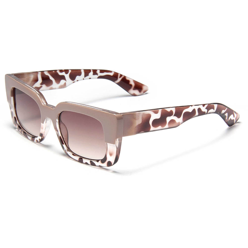S27030 Eyewear Fashion Polygon Gafas de sol cuadradas de gran tamaño con ojo de gato para mujer Hawksbill