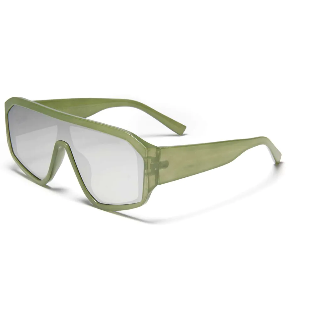 S28022 2024 Irregular Shades Sunglass Mens Custom Fashion Glasses Luxury Brand Shade Futuristic One Piece Lens Sunglasses