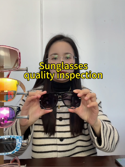inspección de calidad de gafas anti-luz azul