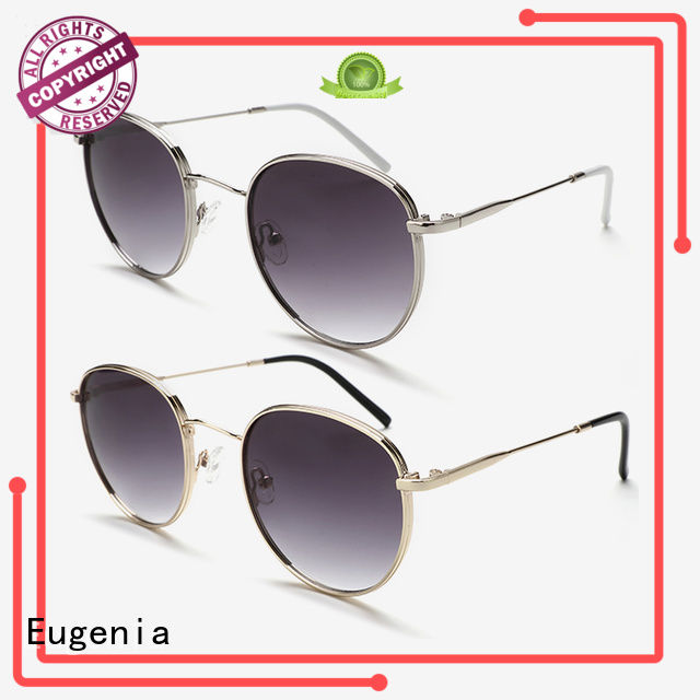 Eugenia one-stop clear round sunglasses customized