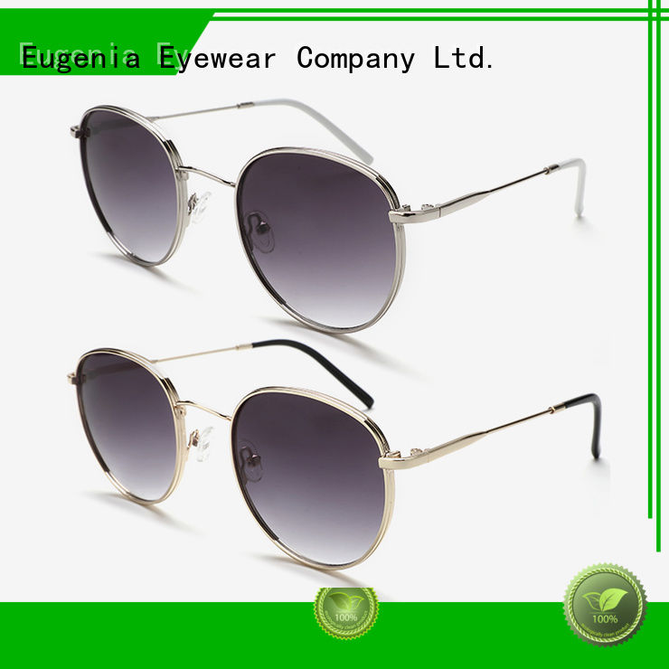 Eugenia oem & odm clear round sunglasses high quality best factory price