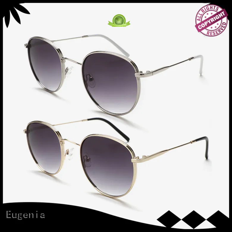 Eugenia clear round sunglasses high quality large capacity