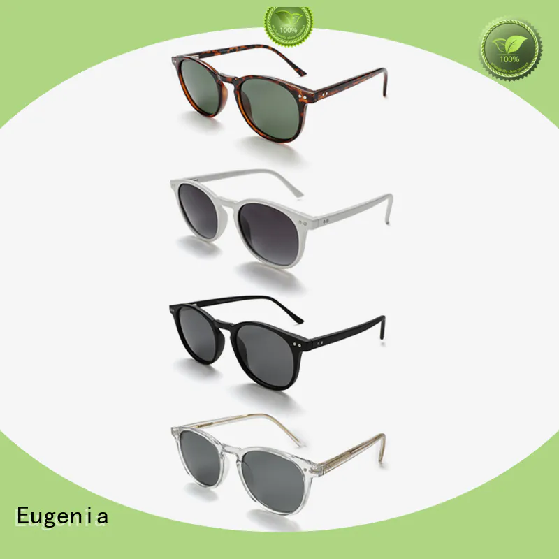 Eugenia stainless steel round shape sunglasses customized