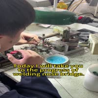 Take you through the progress of welding the nose bridge. #factory
