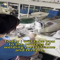 Take you to the process of welding metal frames and temples.
