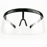 EUGENIA Futuristic Women Big Frame Flat Top Eye Visor Shield Mirrored Mono Lens Square Visor Oversized Sunglasses