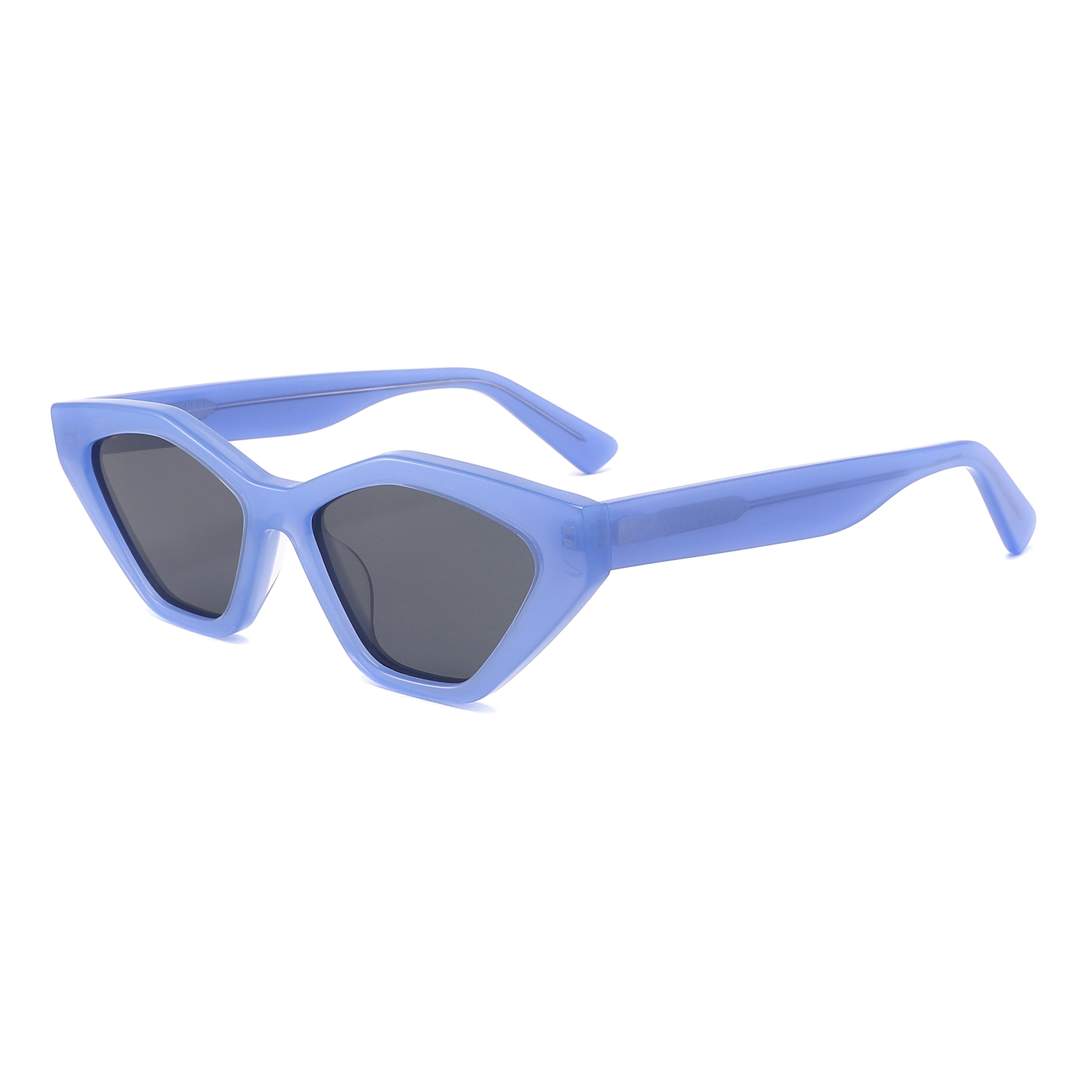 Gafas de sol de acetato con lentes amarillas y montura negra a la moda, venta al por mayor, gafas de sol femeninas para viajes al aire libre, logotipo personalizado, 2022
