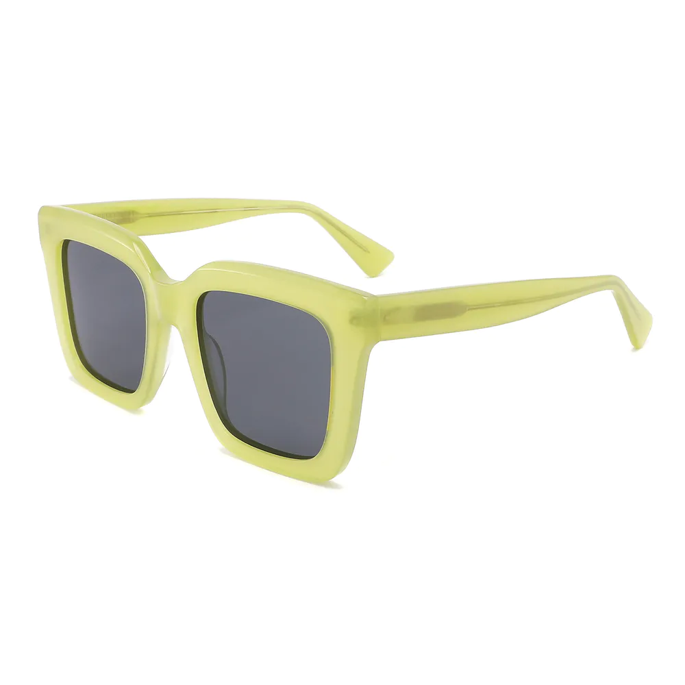 Eugenia Ladies Acetate Sunglasses For Women Wholesale Fashion Clear Green Frame Female Sunglasses Outdoor Custom Logo