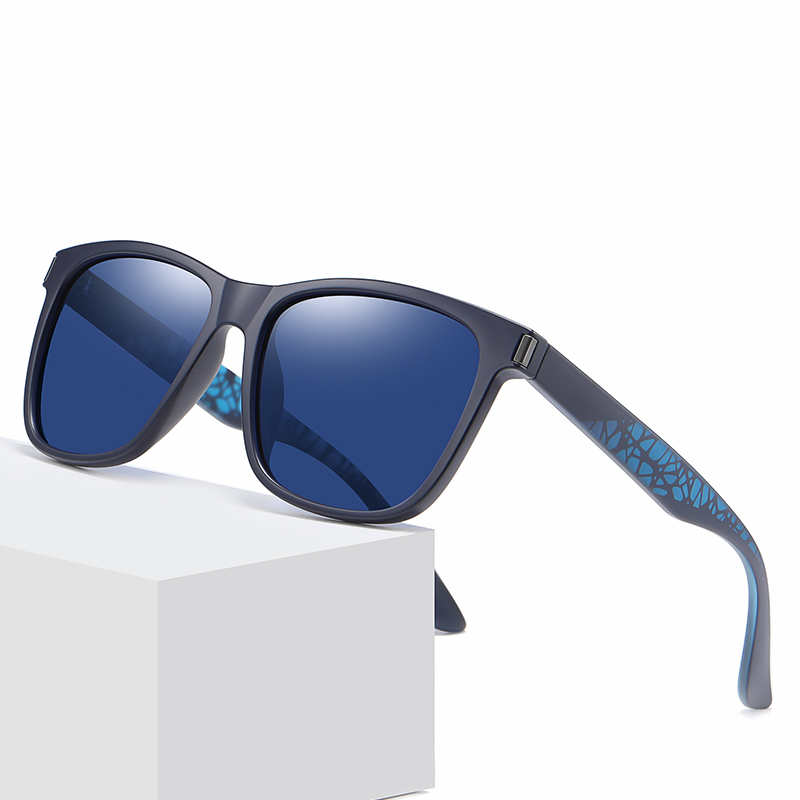 Gafas de sol de diseño clásico para hombre, venta al por mayor, gafas de sol polarizadas de moda para viajes al aire libre, monturas rectangulares